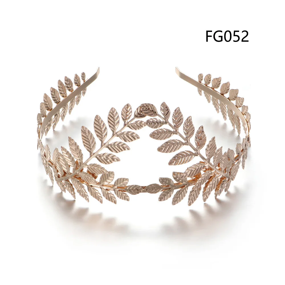 FG052 Mujer, западный стиль, Ретро стиль, повязки для волос для женщин, свадебные, металлические, золотой лист, Бабочка, повязки для волос, для девушек, невесты, аксессуары для волос - Цвет: FG052
