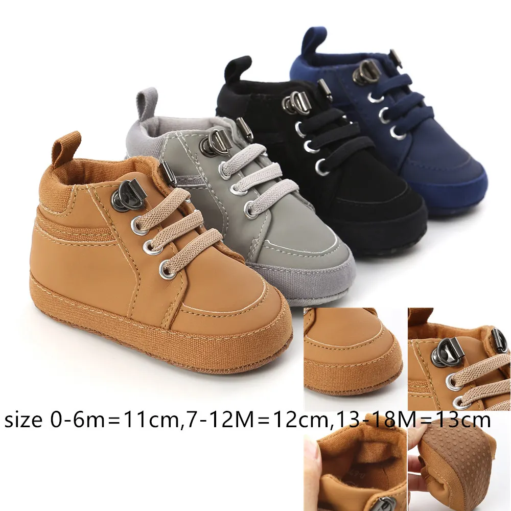 

High cut leather baby boy booties infant sneaker shoes toddler winter first walker newborn boy footwears whoesale