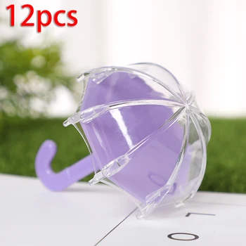 

12pcs/Set 9.5x7.5cm Mini Wedding Plastic Candy Box Umbrella Shape Favours Party Gift Bags Festive And Party Supplies