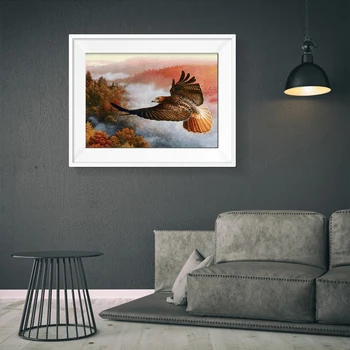 

5D DIY Diamond Painting Eagle Cross Stitch Embroidery Full Drill Mosaic Kit Gift Stitch DIY Framed Drill Eco-friendly Craft