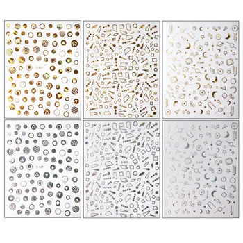 

5sheet Colorful Gold Japanese Nail Stickers Designs Gummed 3D Nail Art Stickers Decals Makep Art Decorations D044-055