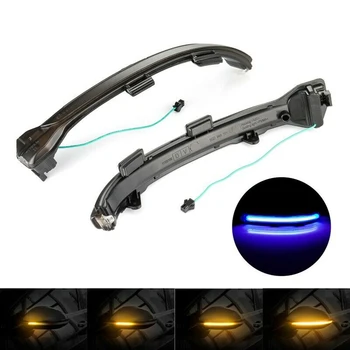

2pcs Car Smoke Side Mirror Turn Signal Light Sequential Flow Lamp For MK7 Golf AQ For Alltrack Sportwagn Rearview Mirror Light
