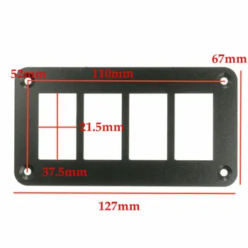 

Dash Board Rocker Switch Panel Holder LED Rocker Trailers 4-Gang Boat Marine