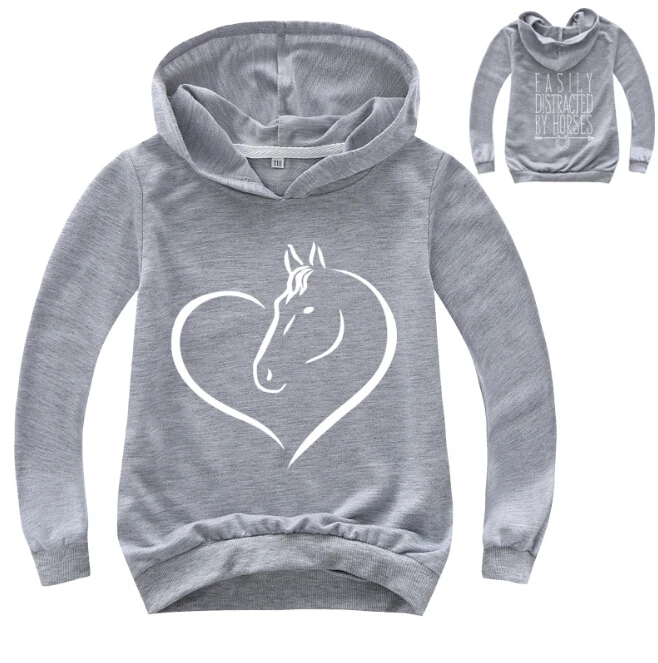 Hooded Sweatshirt Children Hoodie Children Sweater Cotton Hoodie Children Sweatshirt Toddler Sweatshirt Children Top Pullover Hoodie 2-14Y Fashion Printed Horse Hoodie Boy Long Sleeve Shirt Cildren Sweatshirts Girls Hoodies Children Coat Kids Clothes Streetwear