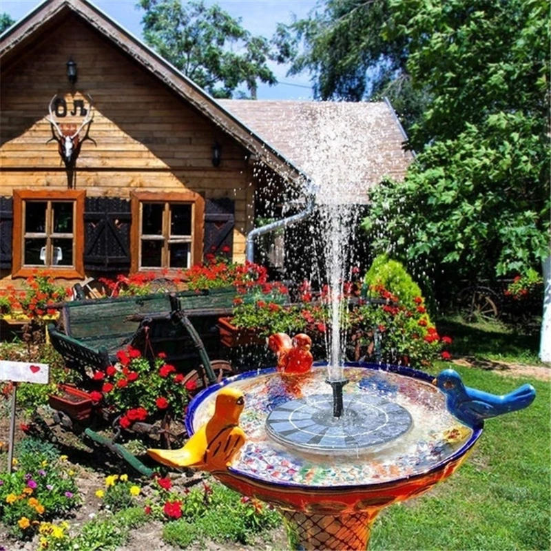 solar, bomba de água, lago, decoração de jardim, pátio