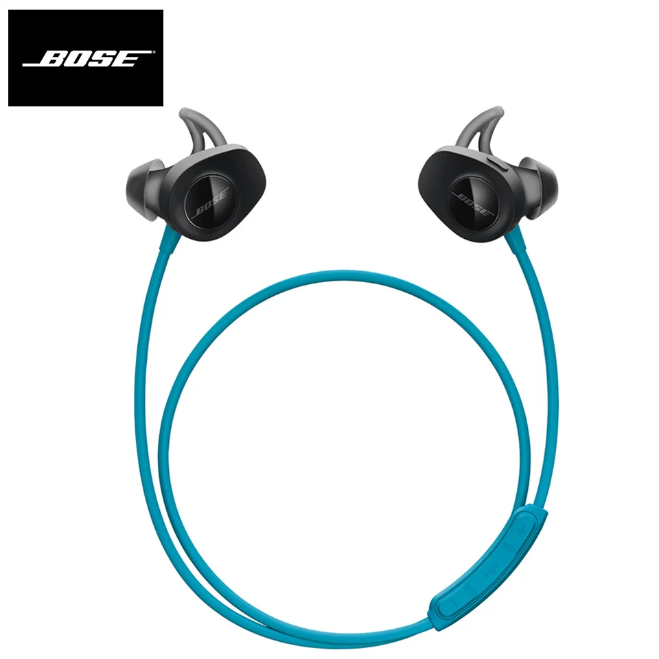Bose SoundSport беспроводные bluetooth-наушники, спортивные наушники с защитой от пота, умные басовые наушники, встроенное управление с микрофоном - Цвет: Синий