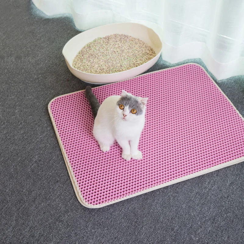 

Double layer non-slip cat litter mat EVA waterproof and breathable cat litter blanket foldable cat litter mat