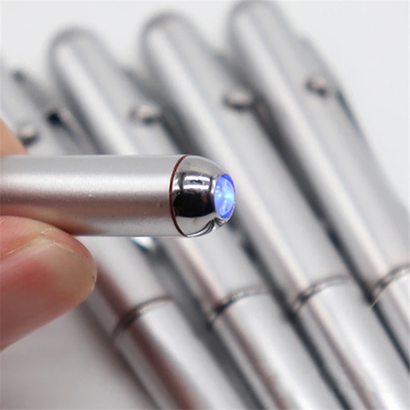 B2RD Practical Bills Checker Pen Invisible Ink Pen W/ UV LED Light Built-in Button Cell for Retail Stores Shops Grocery