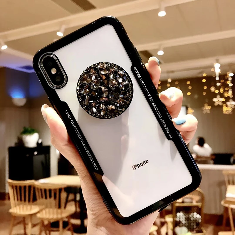 Чехол для телефона iPhone X XS Max XR 6 6S 7 8 Plus акриловый жесткий чехол с подставкой Samsung S7
