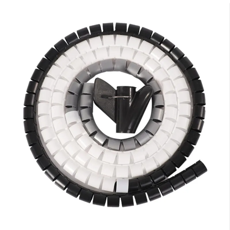 Cable Organizer 1pcs 8/10/16/22/28/32/42mm Line Organizer Wire Clamp Spiral Wrap Winding Cable Clip