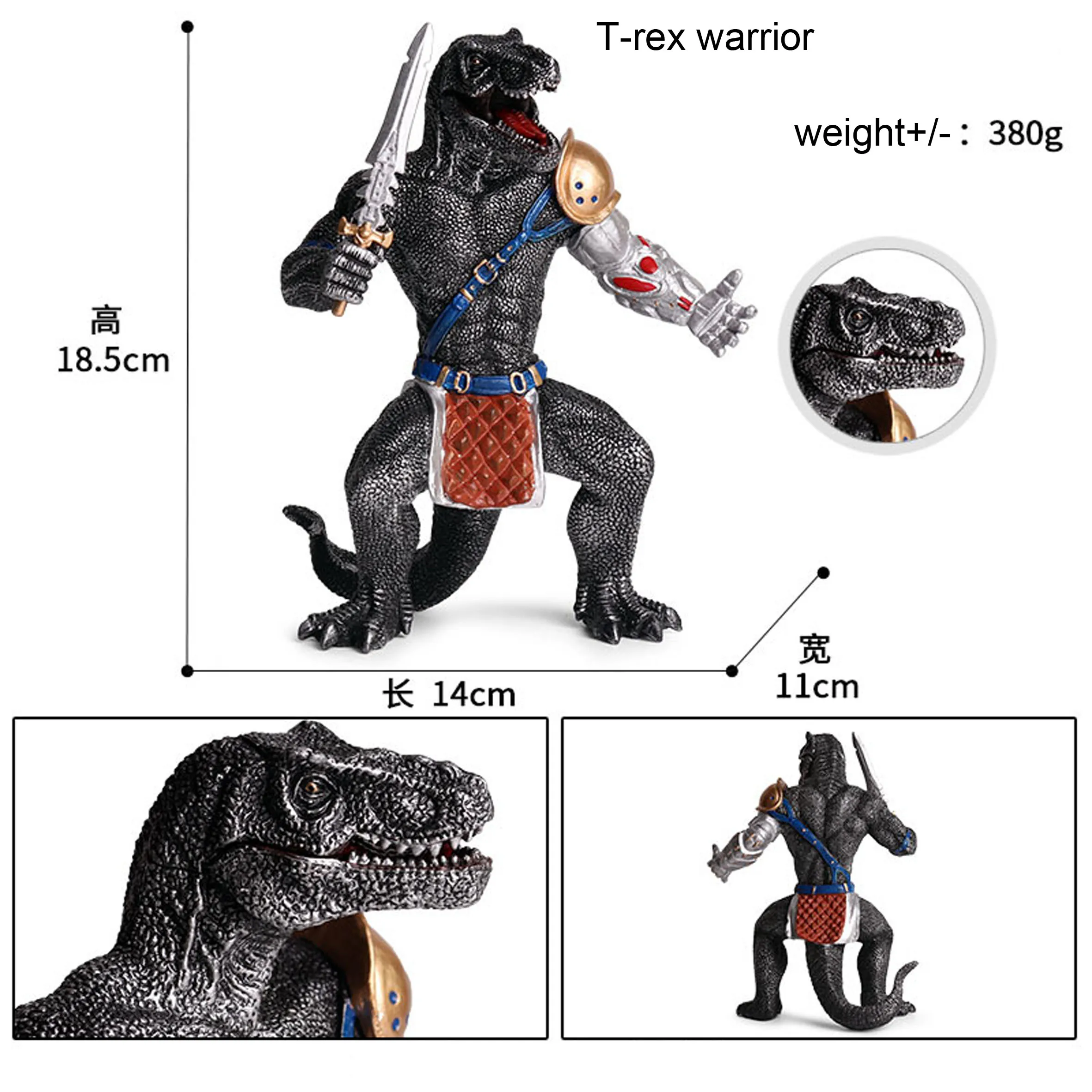 1 шт. цельная черная Роботизированная рука T-rex воин Имитация Динозавра экшн-фигурка Рождественский подарок книжная полка Декор детские игрушки