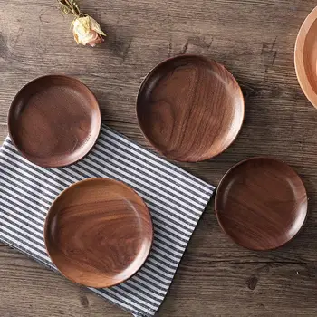

Wooden Plate for Cake Fruit Dessert Serving Trays Creative Wedding Birthday Party Afternoon Tea Tray dinner plates