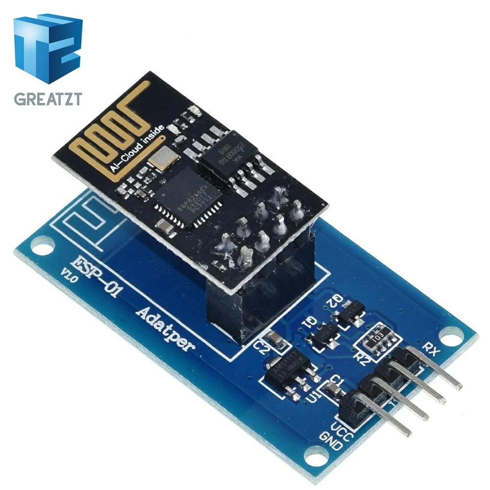 GREATZT ESP8266 ESP-01 серийныйl wi-fi Беспроводной модуль адаптера 3 V 5V Esp01 коммутационная