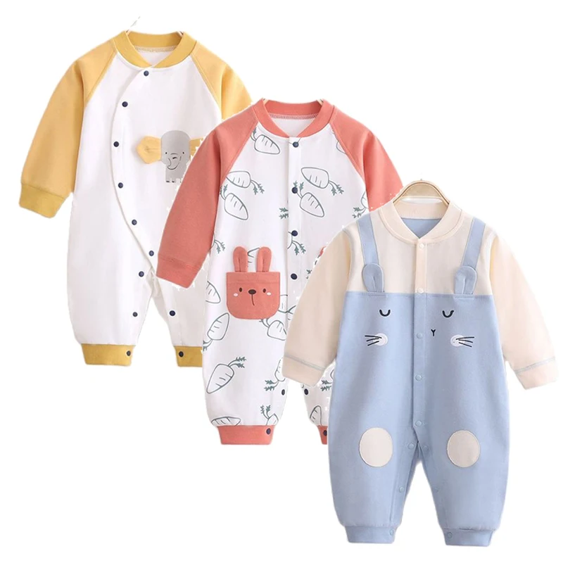

Unisex Clothing Infant Cotton Long Sleeve Romper Baby Girl Boy Long Sleeve One-Pieces Jumpsuit Spring Autumn Girls Rompers 0-18M