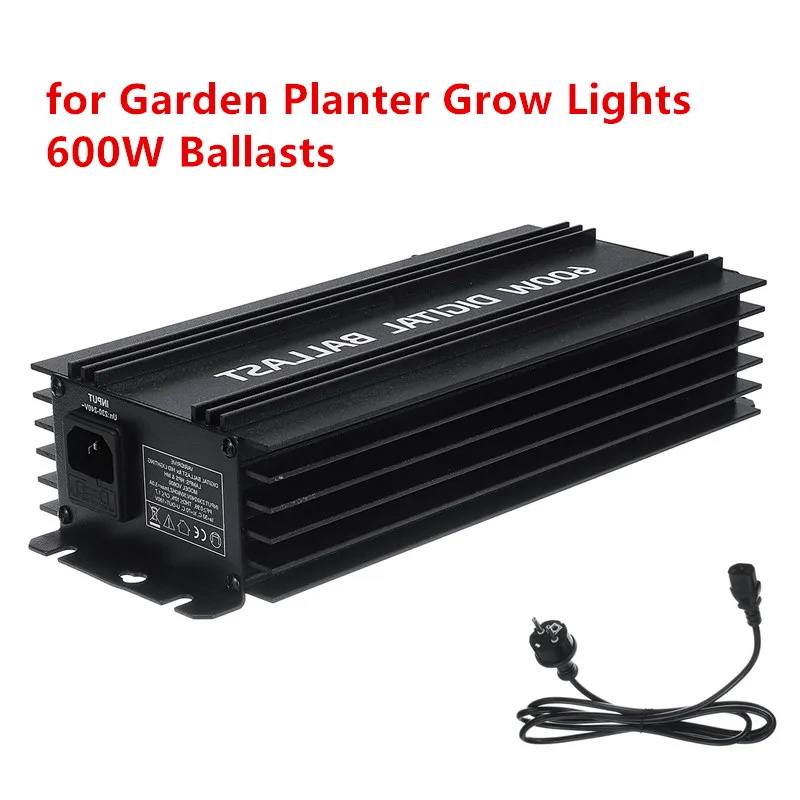 Digital 600W Ballasts for Garden Planter Grow Lights HPS MH Bulbs