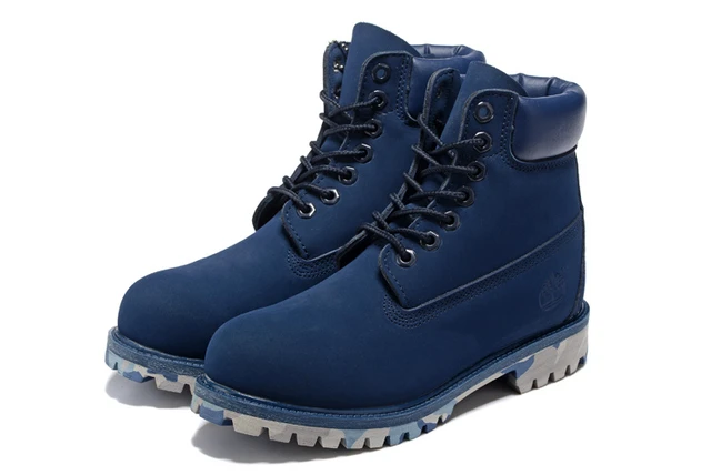 TIMBERLAND-botas militares de camuflaje para hombre, Botines de cuero de alta calidad, color azul oscuro, calzado de para exteriores, Eur40-45, 10061 - AliExpress