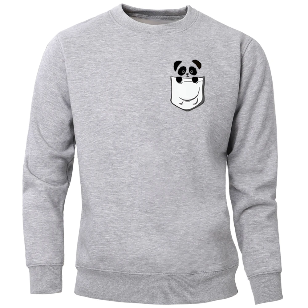 Толстовка мужская с капюшоном и рисунком панды милая в китайском стиле теплый