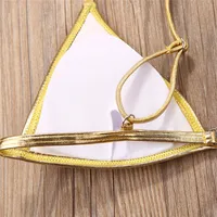 Women Gold Color Bikini Sets 4