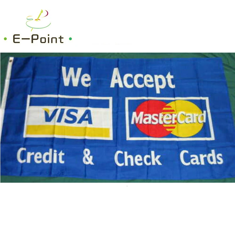 Мы принимаем флаг Visa& Mastercard 2ft* 3ft(60*90 см) 3ft* 5ft(90*150 см) размер рождественские украшения для домашнего баннера