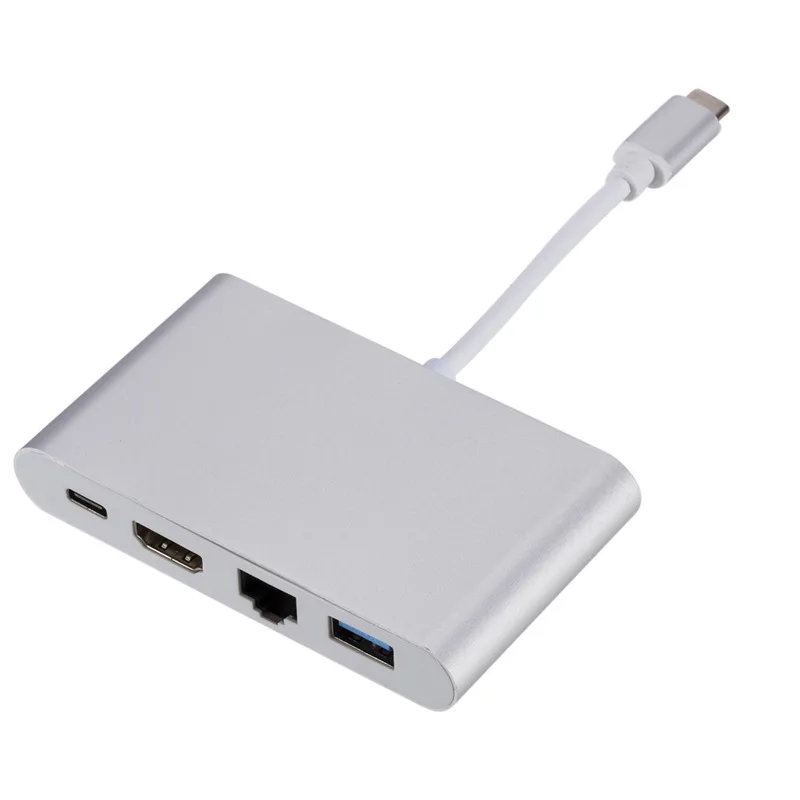 

Manufacturers Batch Type-C to HDMI + Network Card RJ45 Adapter Hub USB-C Cable Seperater ios mac Charging