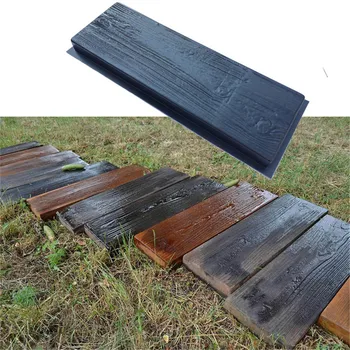 

2pcs/set ABS Wood Grain Paving Stone Mold Cement Bricks Maker Mold Stepping Stone Mould DIY Buildings Accessories Garden Decor