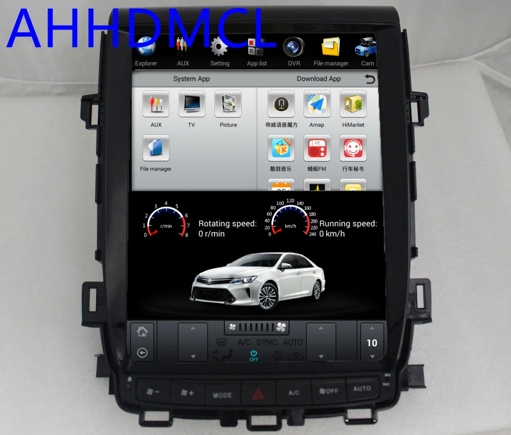 Автомобильный ПК PAD Tesla стиль мультимедийный плеер Android 7,1 gps для Alphard 2007 2008 2009 2010 2011 2012 2013 AH20