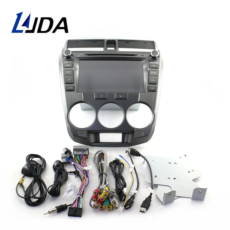 Perfect LJDA 1 Din Android 9.1 Car Radio For Honda CITY 2011-2016 WIFI Car Multimedia Player Stereo GPS Navigation DVD IPS Auto Audio 4