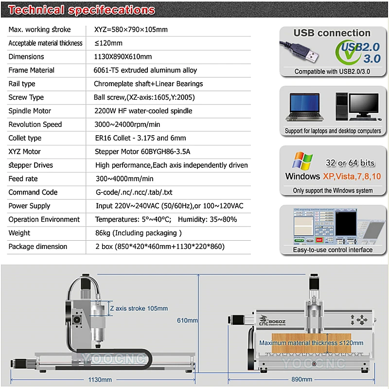 CNC Router Machine 8060Z 2 (9)