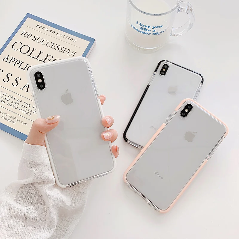 Бампер чехол для iphone 11 Твердый 7 plus чехол для Apple силиконовый iphone 11 xr xs max 6 6s 7 8 plus противоударный Прозрачный чехол для телефона