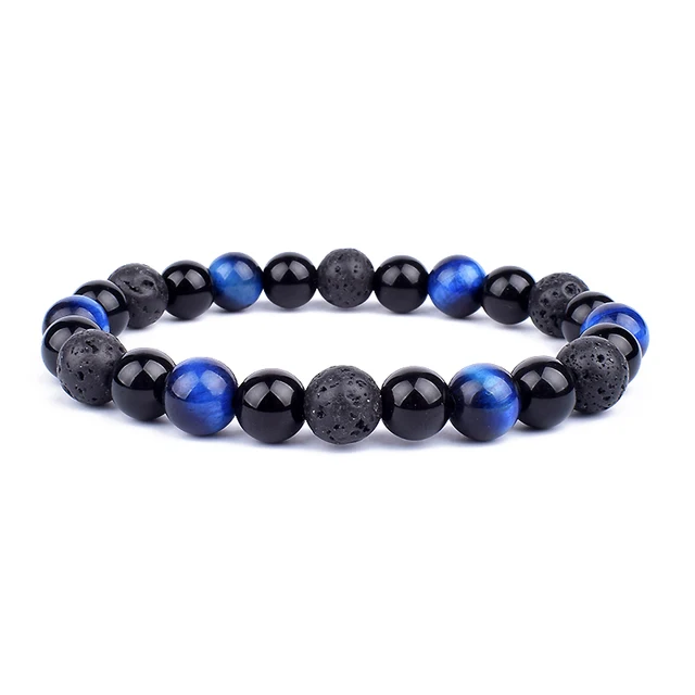 New Magnetic Hematite Bracelets Men Tiger Eye Stone Bead Couple Bracelets for Women Health Care Magnet Help Weight Loss Jewelry 20