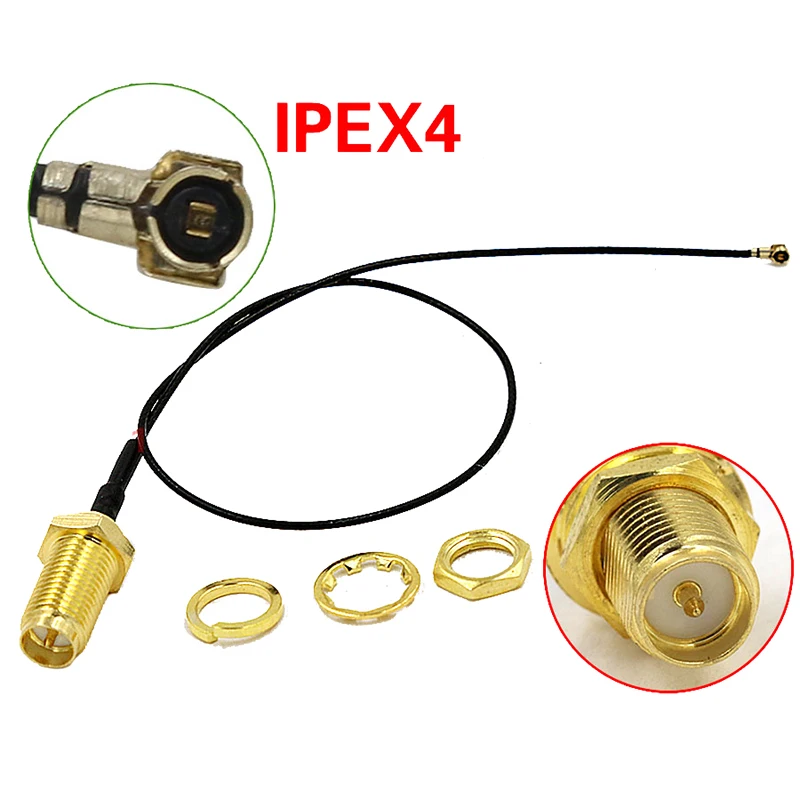 

2Pcs SMA Connector Cable Male to IPEX4/IPEX 4/MHF4/NGFF to SMA Male pigtail Antenna RF Coax Adapter RPSMA