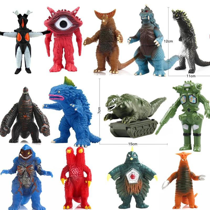 

Ultraman Fight Kaiju Monsters Soft Glue Superman Gomorra Redking King Dragon Models Action Figure Children Toys Christams Gifts