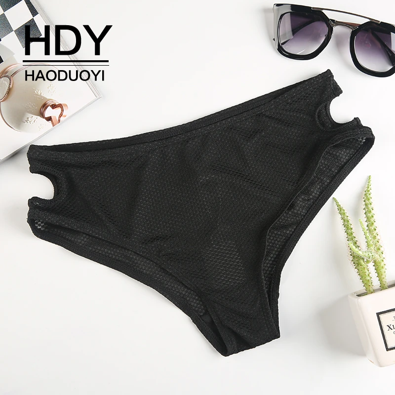 HDY Haoduoyi 2020 новые модные женские простые черные бикини одноцветные с низкой