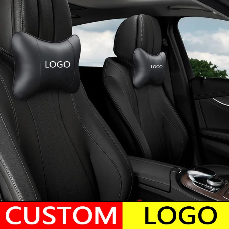 Car Headrest Neck Pillow For BMW M3 M5 X1 X3 X5 X6 E46 E39 Leather Neck