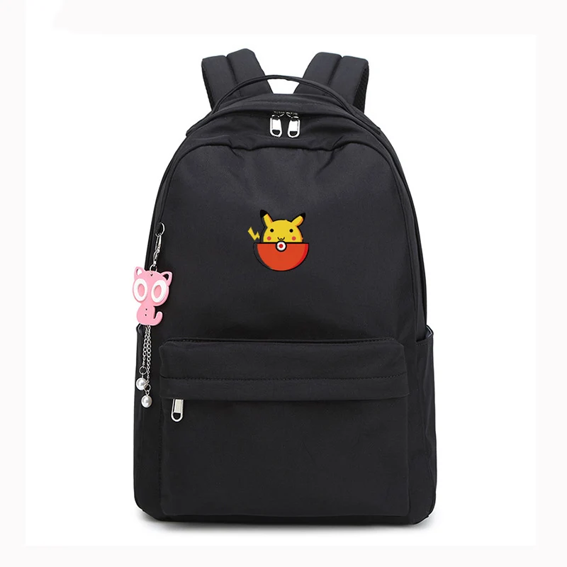 1 Pokemon Poke Ball Jigglypuff Пикачу Бульбазавр, школьная сумка с кисточкой, рюкзаки, женские сумки для ноутбуков для девочек, ранец - Цвет: 1