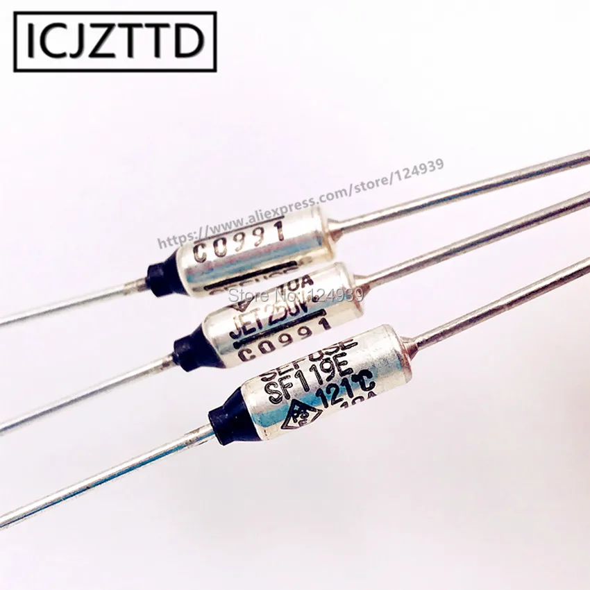 10 Pz Fusibile Termico BF 121C 121 ℃ Gradi 10A 16A 250 V BF121 BF - Foto 5