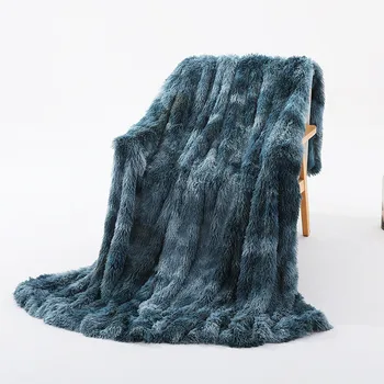 

Soft and fluffy plush hug blanket crystal fleece blanket warm artificial fur blanket suitable for bed sofa home decoration