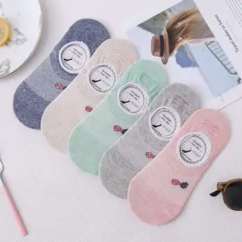 

Spring and summer mesh breathable invisible socks children bow shallow mouth silicone antiskid female socks