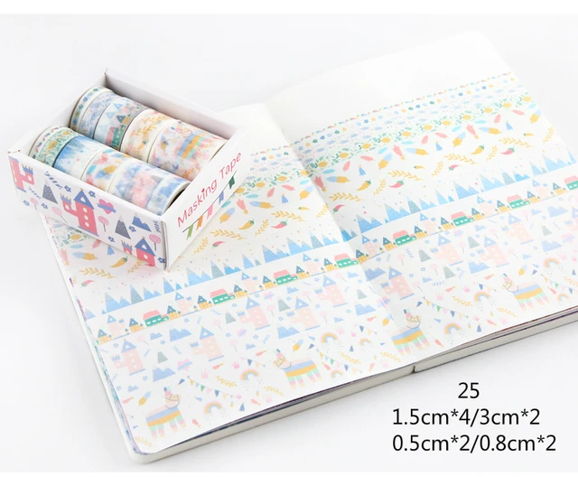 Mr Paper 26 Designs 10pcs/box Cute Cartoon Animals Washi Tapes Scrapbooking DIY Deco Creative Japanese Kawaii Masking Tapes 25
