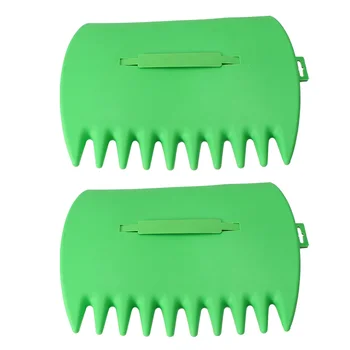 

2Pcs Leaves Cleaning Rake Spade for Cleaning Fallen Leaves Cleaning Accessories (Green)