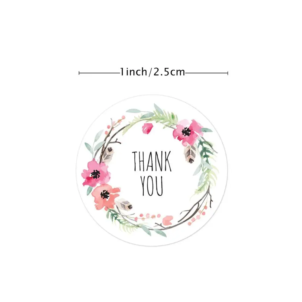 500 Pcs/roll Thank You Stickers Seal Labels Gift Boys and Girls Toys Stickers 6 Kinds of 1 Inch Round Flowers Pattern Stickers 500 Pcs/roll Thank You Stickers Seal Labels Gift Boys and Girls Toys Stickers 6 Kinds of 1 Inch Round Flowers Pattern Stickers