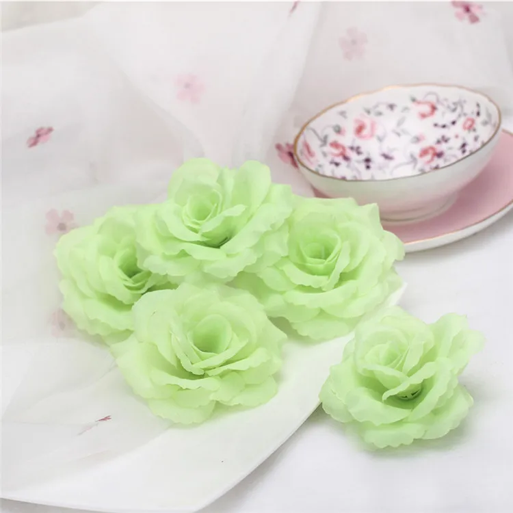 Elegant Gold Silk Rose Heads - Set of 12, Assorted Colors for DIY Wedding and Home Décor