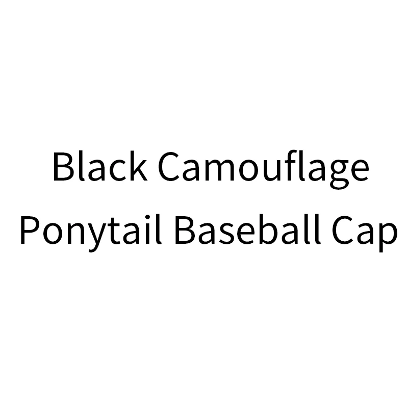 Black Camo Камуфляжная бейсболка с конским хвостом - Цвет: Black Camo