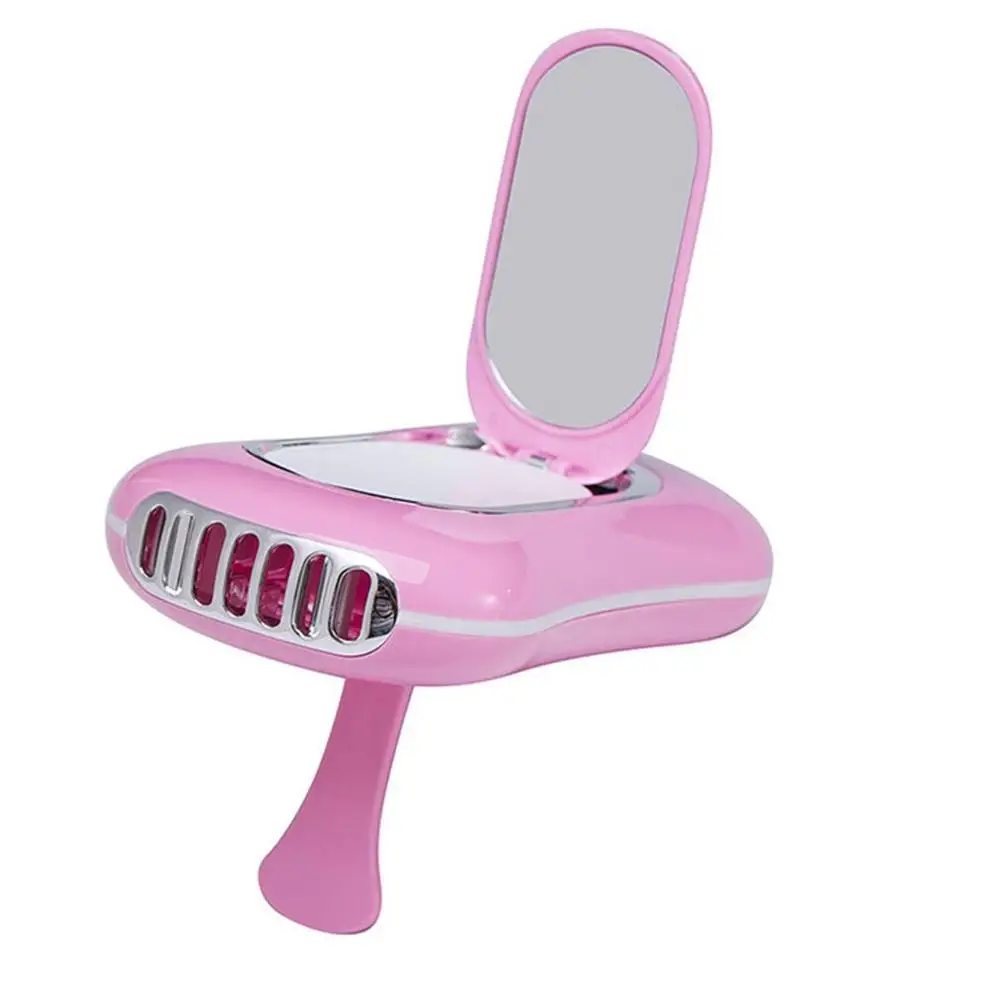 pink Second Generation Graft Planting False Eyelash Blow Dryer Mini Handheld Air Conditioner Small Fan Usb Charging Leafless Fan - Color: pink