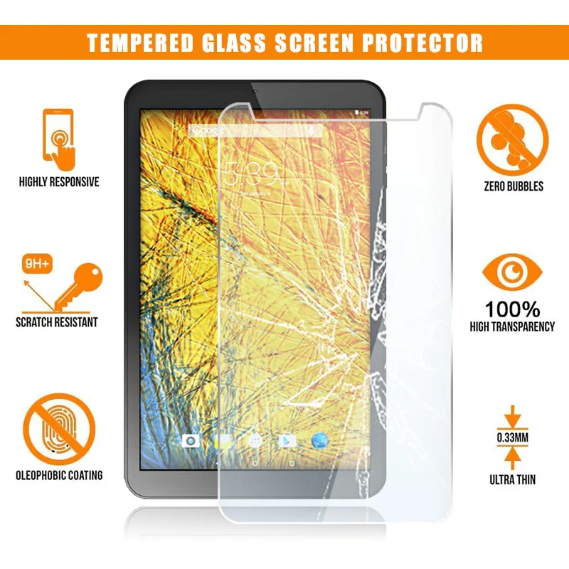 

Screen Protector for HIPSTREET Electron 8" Tablet Tempered Glass 9H Premium Scratch Resistant Anti-fingerprint Film Cover