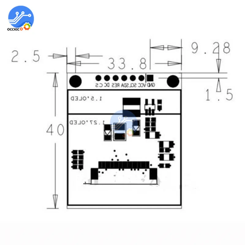 1,5 дюймов 7PIN полноцветный oled-модуль экран дисплея SSD1351 привод ...