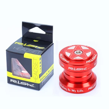 

RISK MTB Bike DH-341 EXternal Cup Headsets Bicycle Straight Tube Bering Headsets Aluminum Cycling 28.6mm Front Fork Head Parts