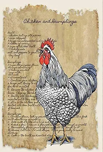 

Chicken Vintage Tin Sign Animal Print Art Poster Metal Sign Decoration Bar Cafe Farm Wall Plaque 8x12 Inches