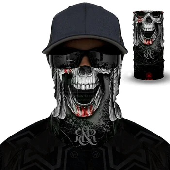 

2020 New hot Fashion Headband Scarf Magic Ring Neck Dragon Bandana Variety Turban Hood Multi Function Seamless Tubular 3D skull