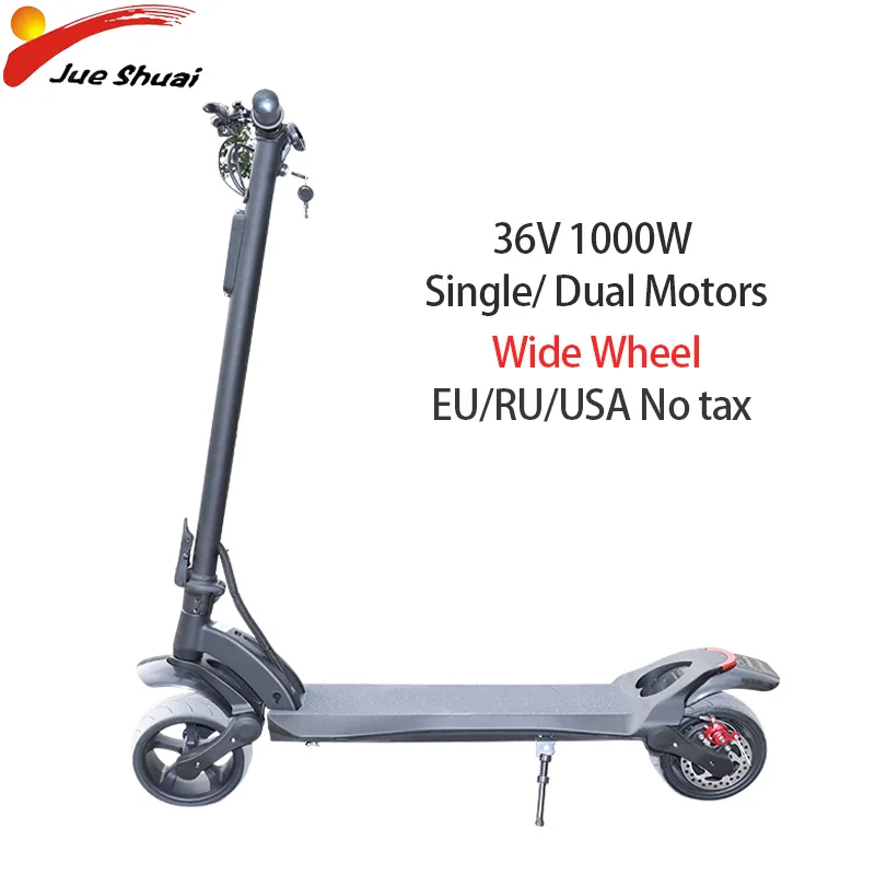  36V Electric Scooter for Adults 500W 1000W Dual Motors 10cm Wide Wheel E Scooter Foldable Hoverboar